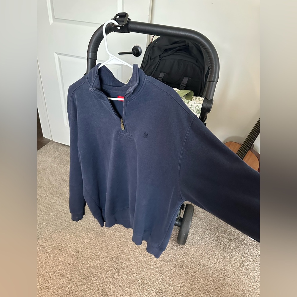 Izod Men's Dark Blue Quarter-Zip Jacket